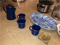 Graniteware Coffee Set + Platter