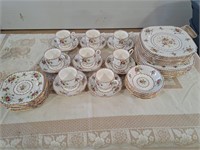 Petit Point china set 8pl set missing 2 plates