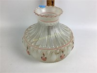 Aladdin Clear Glass Lamp Shade With Floral