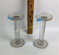 Glass Hat Stands pair of (2) please see photos