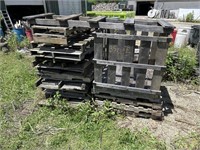 18 Misc, Wood Pallets (15 Generic Size, 2 Small,