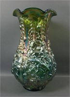 Imperial IG Green Poppy Show Ruffled Vase