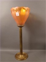 Brass Candle Lamp with Imperial # 55273 Lamp Shade
