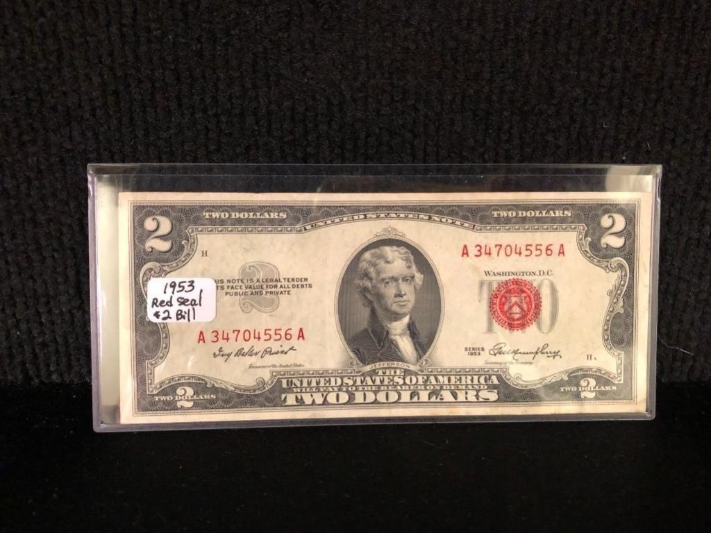 1953 $2 Red Seal Note