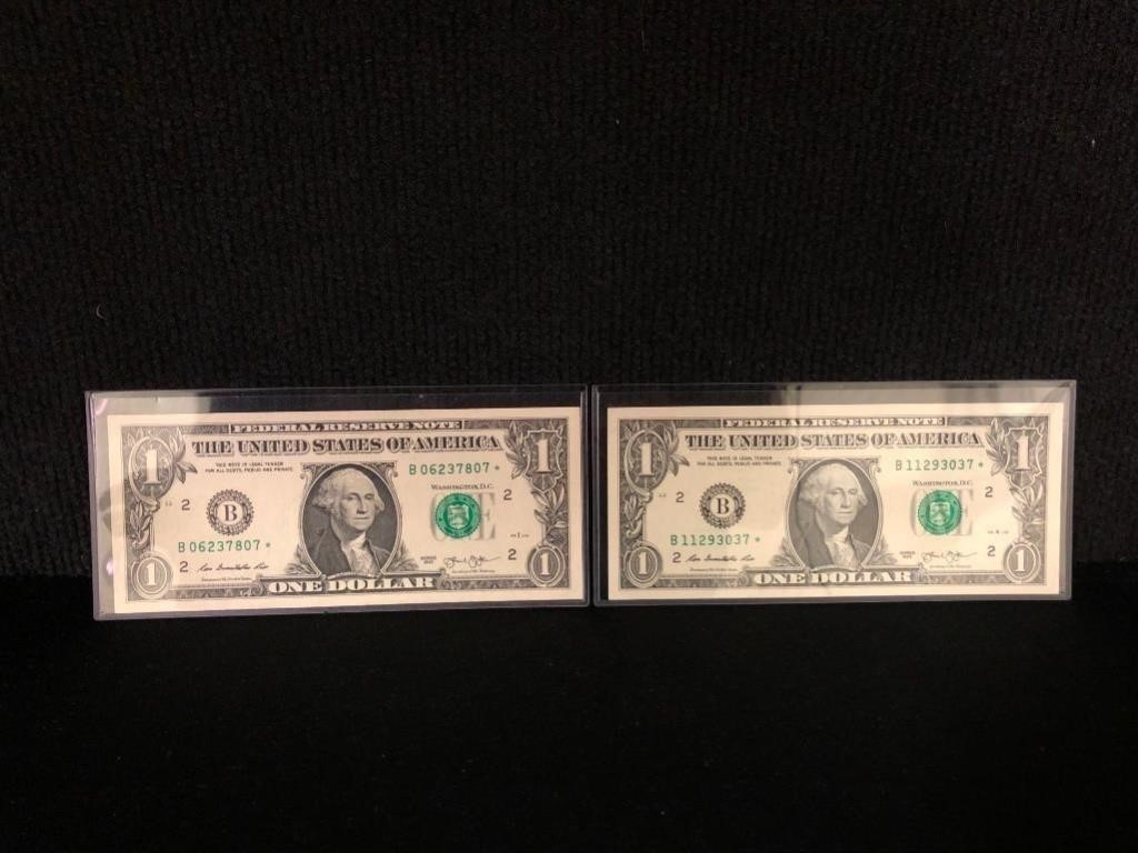 (2) 2013 $1 Star Notes