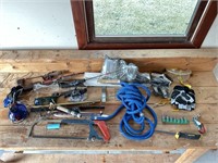 various tools and fishing jigs
