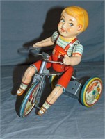 Unique Art Tin Windup Kiddie Cyclist