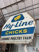 Hy-Line chicks self framing sign