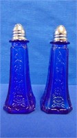 Cobalt Blue Depression Glass Salt & Pepper Set