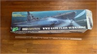 Submarine model, 1:72 scale, WWII gato class.