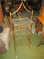 Metal and Glasss Serving Stand