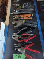 Lot Of Pliers And Wrenches As Shown