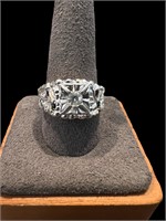 18K Mens Art Deco Banded Diamond Ring