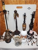 Assortment of Lamps and Lamp Components