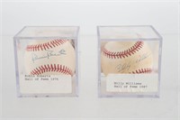 2 Autographed Baseballs w/ C.O.A.s