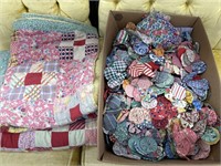 Vintage lap quilts and and quilting items