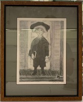 Xtian Newswanger Pencil Signed Print Of Boy