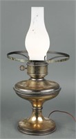 Vintage Electrified Brass Oil Lamp (Tested)