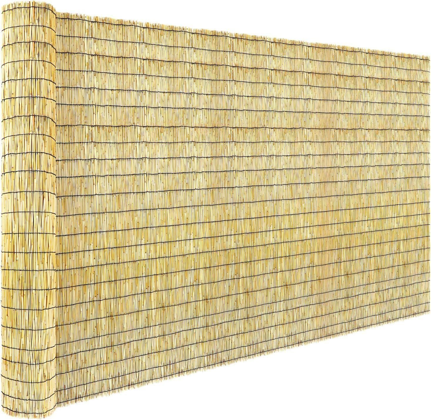 Reed Roller Blind,5.5FT X 16.4FT Bamboo Fencing