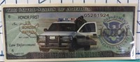 Border patrol million dollar banknote