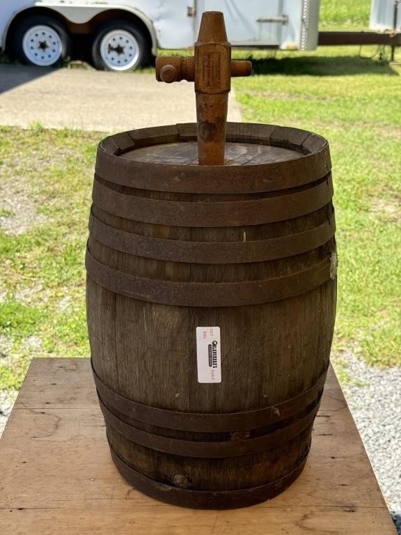 Antique Wooden Barrel Keg - 16 1/2'" tall