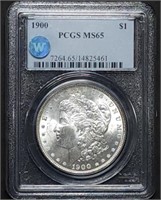 1900 Morgan Silver Dollar PCGS MS65 Blast White