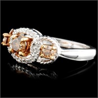 Fancy Color Diamond Ring - 14K Gold, 0.62ctw