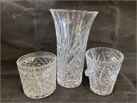 Crystal Vase & Ice Buckets