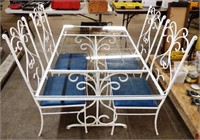 Wrought Iron Five Piece Patio Furniture Set