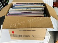 box of various LP's