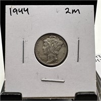 1944 MERCURY SILVER DIME