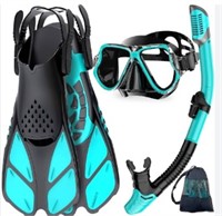 Zenoplige Mask Fins Snorkel Set Adults Men Women,