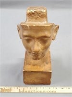 Antique Redware Pottery Bust