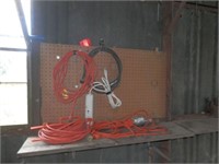 Garage-west wall- asst elec cords