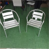 Aluminum 5 slat chair set