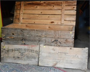 Big Wooden Box with Printed Panels