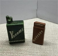 Cigarette pack & match box