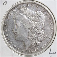 1884-O Morgan Silver Dollar F
