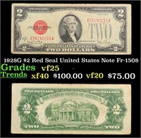 1928G $2 Red Seal United States Note Fr-1508 Grade