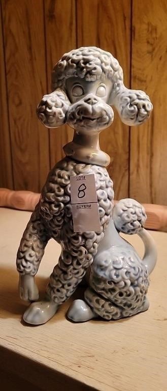 Poodle Glass Statue