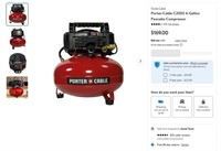 W5496  Porter-Cable C2002 6-Gallon Pancake Compres