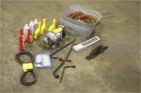 (2) Tubs Of Assorted Tools,Fuel Treatments & Suppl
