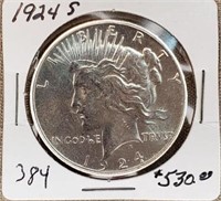 1924S  Peace Dollar