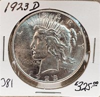 1923D  Peace Dollar