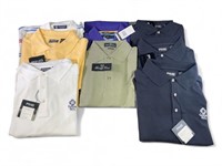 8 NEW Mens PING, Hilfiger,Heritage Cross Golf Polo