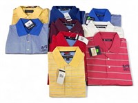 9 NEW HILFIGER, Oxford, Collar Golf Polos