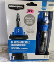 NEW Hammerhead Rechargeable screwdriver