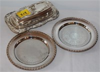COVERED BUTTER TRAY AND PLATES