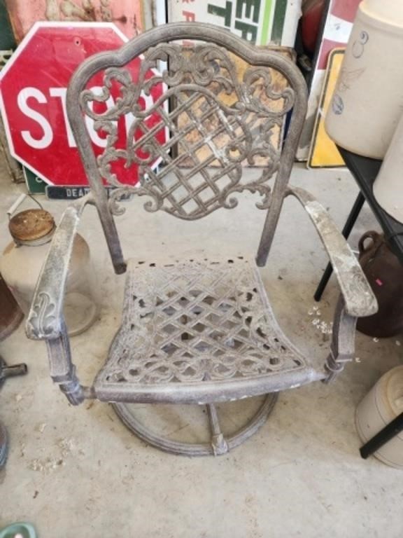 Vintage metal swivel chair