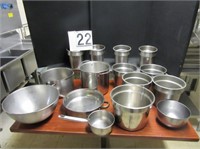Group Assorted Stainless Bowls & Inserts